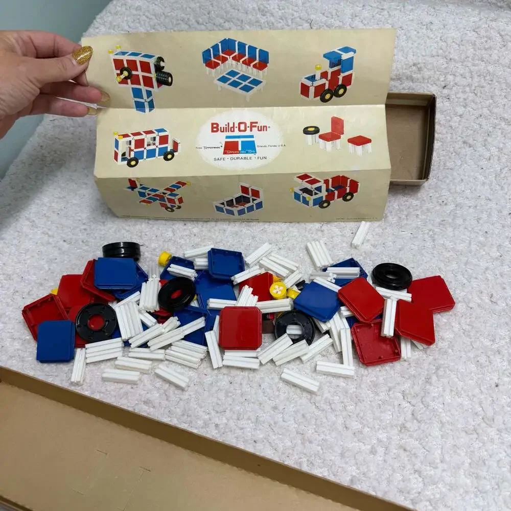 Vintage 1965 Tupperware Tupper Toys Build-O-Fun Set No. 101 Original Box